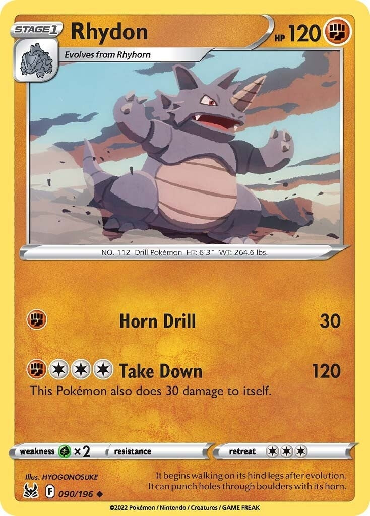 Image for Rhydon (090/196) (SWSH11) - Pokemon