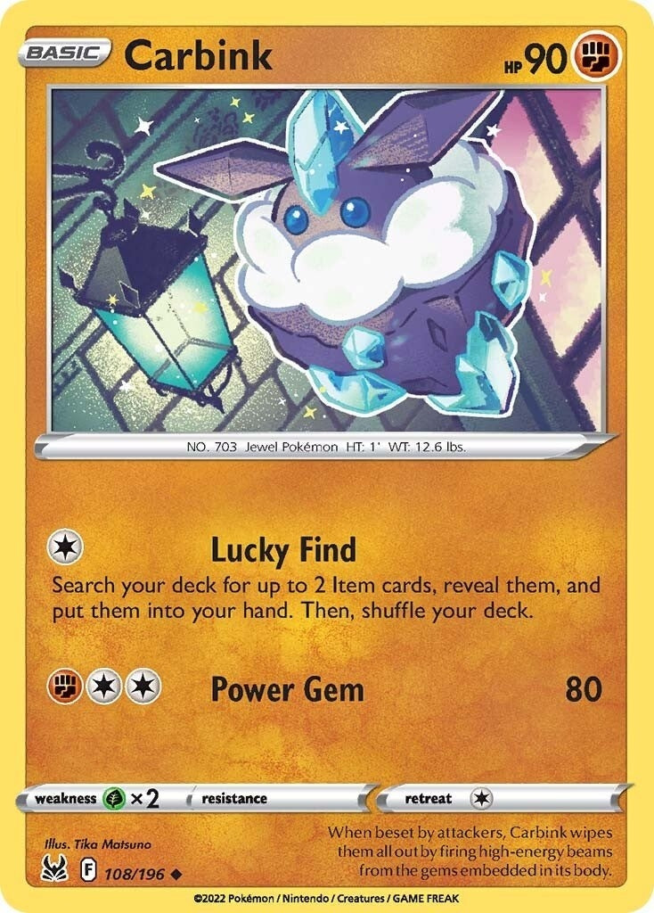 Image for Carbink (108/196) (SWSH11) - Pokemon
