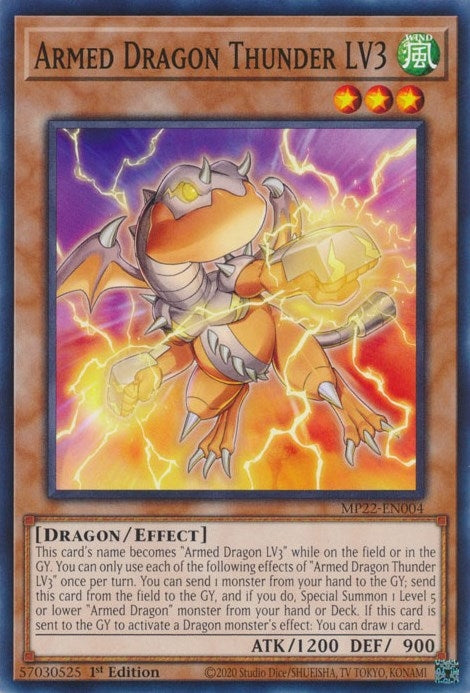 Image for Armed Dragon Thunder LV3 (MP22-EN004) (MP22) - YuGiOh
