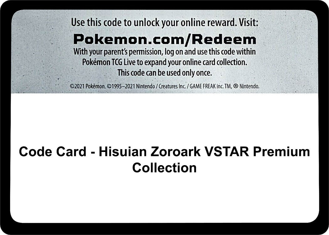 Image for Code Card - Hisuian Zoroark VSTAR Premium Collection (SWSH11) - Pokemon