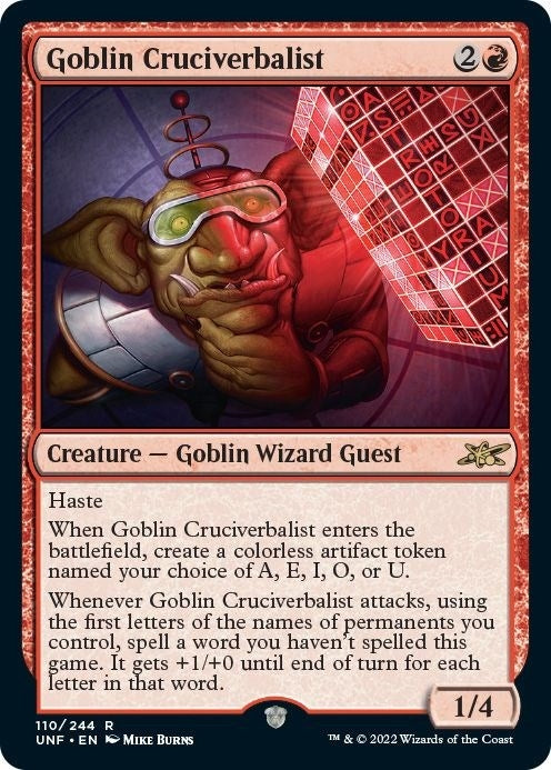Image for Goblin Cruciverbalist (110) (Unfinity) - Magic: The Gathering