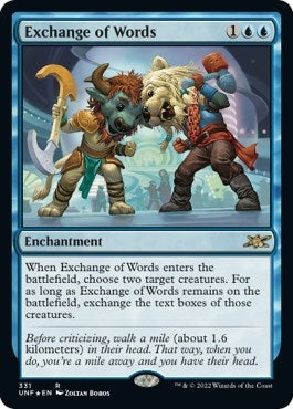 Image for Exchange of Words (Galaxy Foil) (331) (Unfinity) - Magic: The Gathering