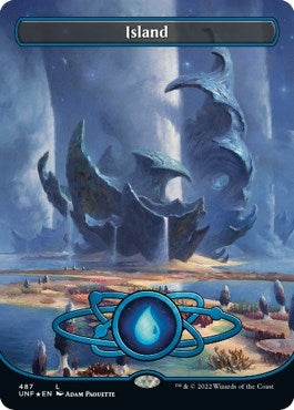 Image for Island (487) (Borderless) (Galaxy Foil) (487) (Unfinity) - Magic: The Gathering