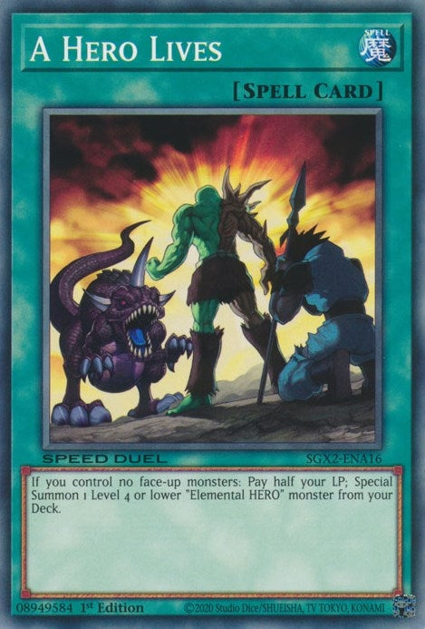 Image for A Hero Lives (SGX2-ENA16) (SGX2) - YuGiOh
