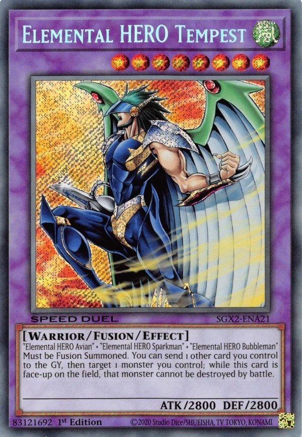 Image for Elemental HERO Tempest (Secret Rare) (SGX2-ENA21) (SGX2) - YuGiOh