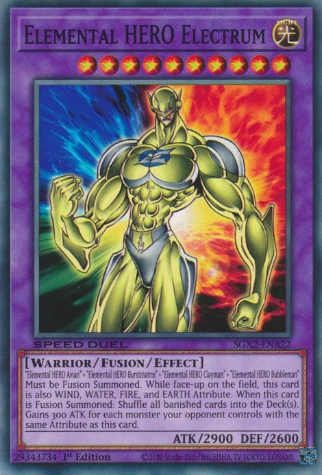 Image for Elemental HERO Electrum (SGX2-ENA22) (SGX2) - YuGiOh