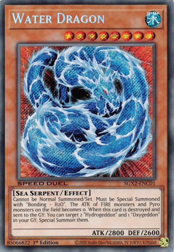Image for Water Dragon (Secret Rare) (SGX2-ENC01) (SGX2) - YuGiOh