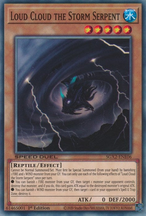 Image for Loud Cloud the Storm Serpent (SGX2-ENE06) (SGX2) - YuGiOh