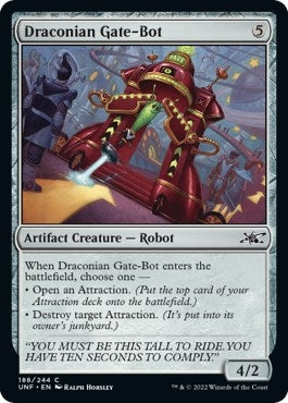 Image for Draconian Gate-Bot (188) (Unfinity) - Magic: The Gathering