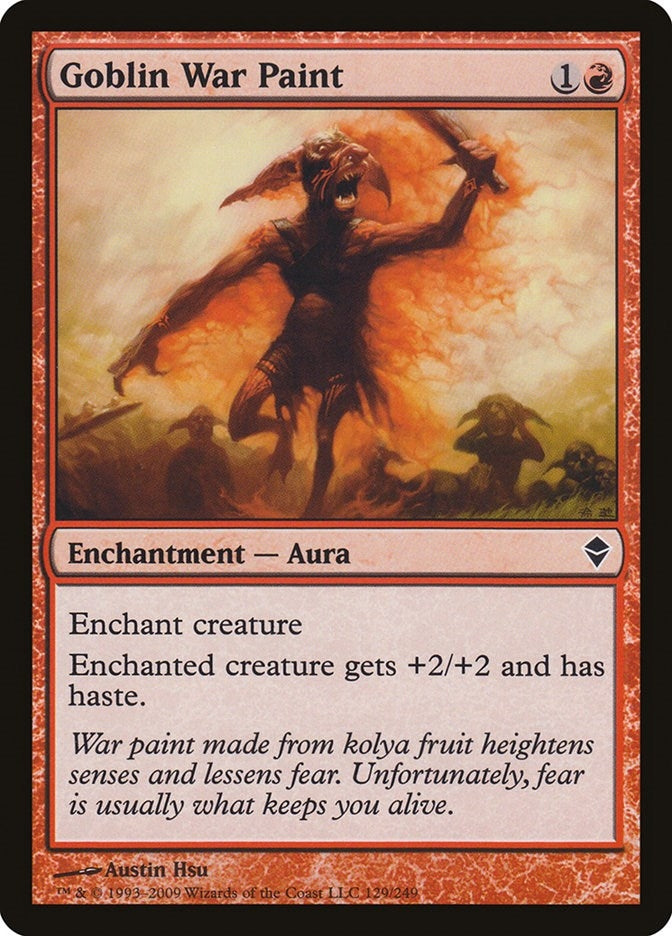 Image for Goblin War Paint (129) (Zendikar) - Magic: The Gathering