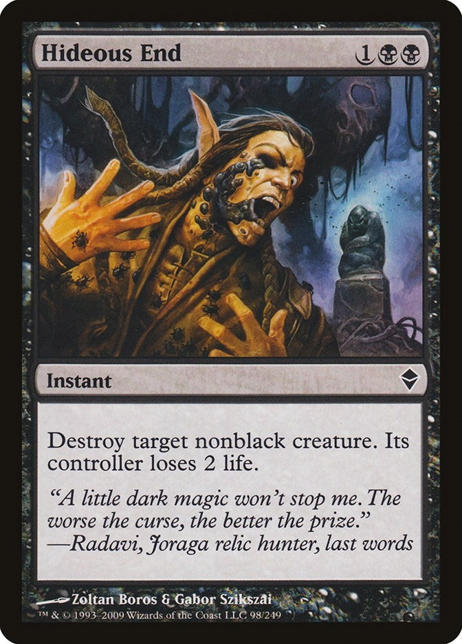 Image for Hideous End (98) (Zendikar) - Magic: The Gathering