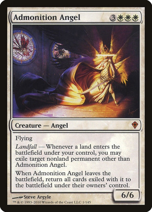 Image for Admonition Angel (1) (Worldwake) - Magic: The Gathering