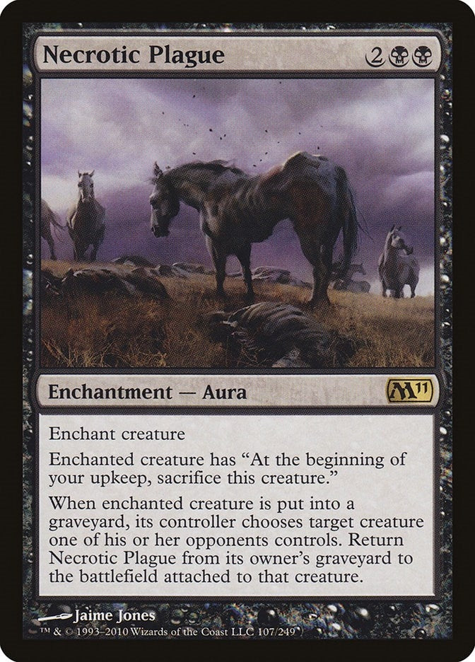 Image for Necrotic Plague (107) (Magic 2011 (M11)) - Magic: The Gathering