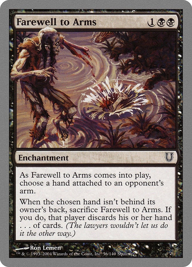 Image for Farewell to Arms (56) (Unhinged) - Magic: The Gathering