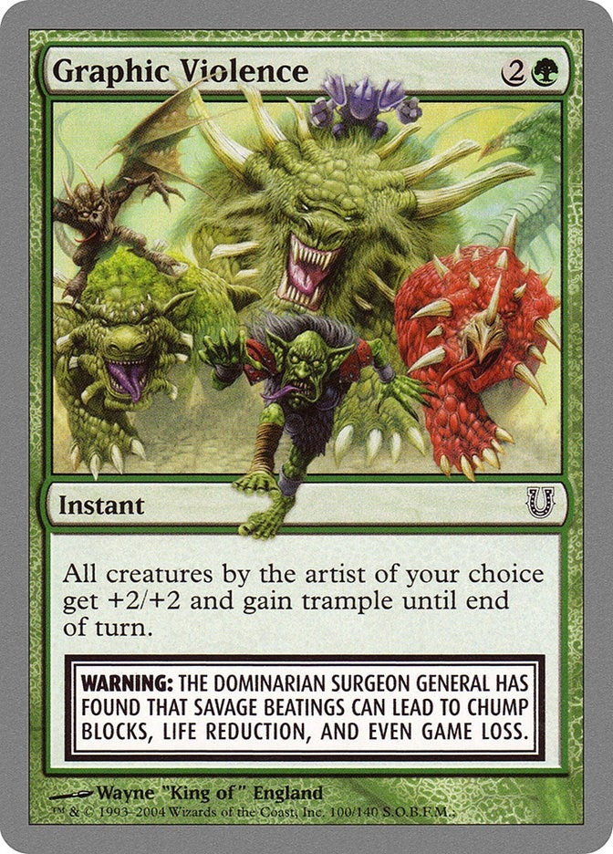 Image for Graphic Violence (100) (Unhinged) - Magic: The Gathering