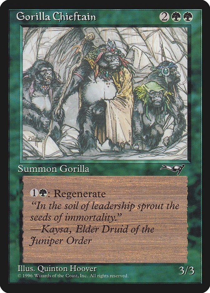Image for Gorilla Chieftain (4 Gorillas) (78) (Alliances) - Magic: The Gathering