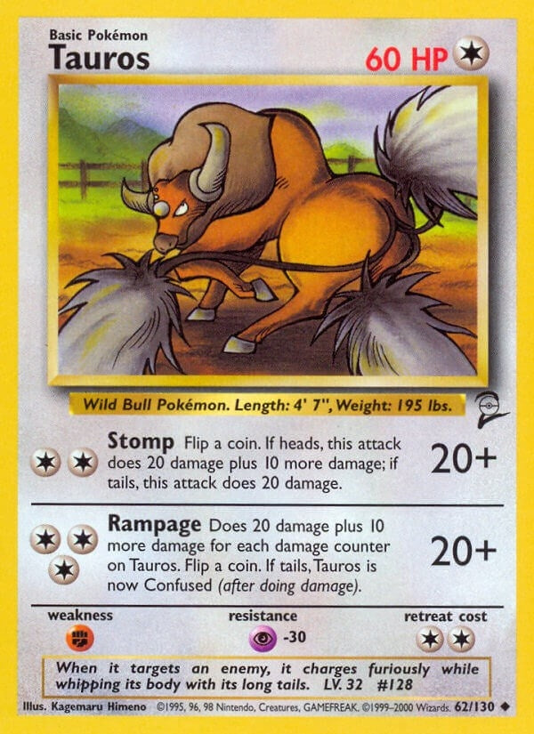 Image for Tauros (062/130) (BS2) - Pokemon