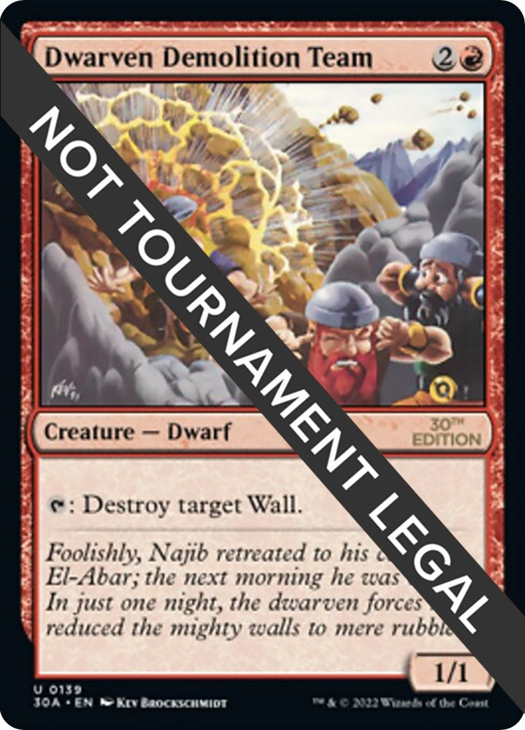 Image for Dwarven Demolition Team (139) (30th Anniversary Edition) - Magic: The Gathering