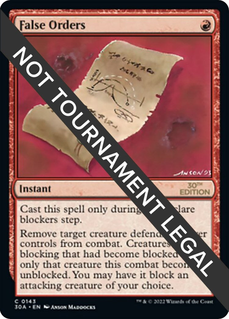 Image for False Orders (143) (30th Anniversary Edition) - Magic: The Gathering