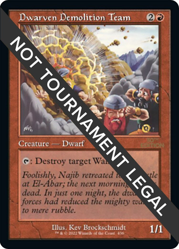 Image for Dwarven Demolition Team (Retro Frame) (436) (30th Anniversary Edition) - Magic: The Gathering