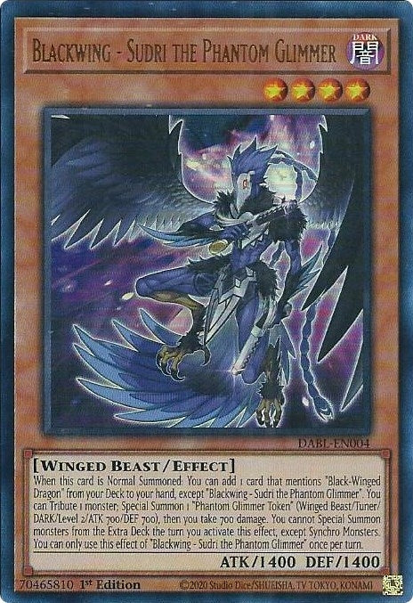 Image for Blackwing - Sudri the Phantom Glimmer (DABL-EN004) (DABL) - YuGiOh