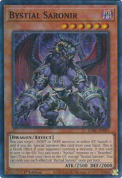 Image for Bystial Saronir (DABL-EN007) (DABL) - YuGiOh