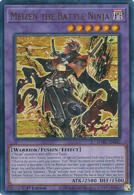 Image for Meizen the Battle Ninja (DABL-EN040) (DABL) - YuGiOh