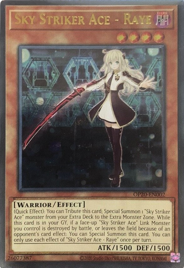 Image for Sky Striker Ace - Raye (UTR) (OP20-EN002) (OP20) - YuGiOh