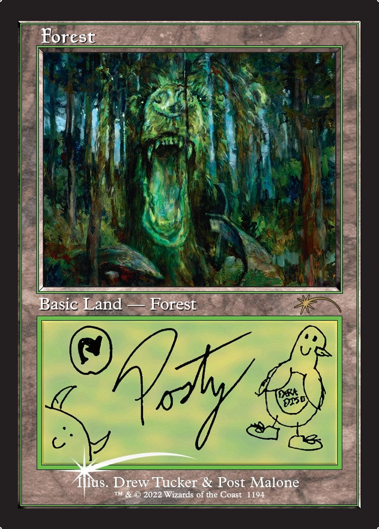 Image for Forest (Post Malone) (1194) (Secret Lair Drop Series) - Magic: The Gathering