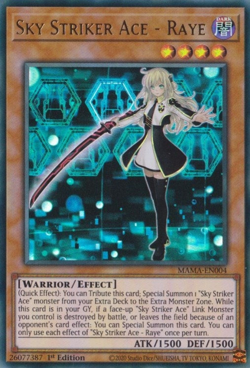 Image for Sky Striker Ace - Raye (MAMA-EN004) (MAMA) - YuGiOh