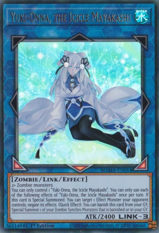 Image for Yuki-Onna, the Icicle Mayakashi (MAMA-EN014) (MAMA) - YuGiOh