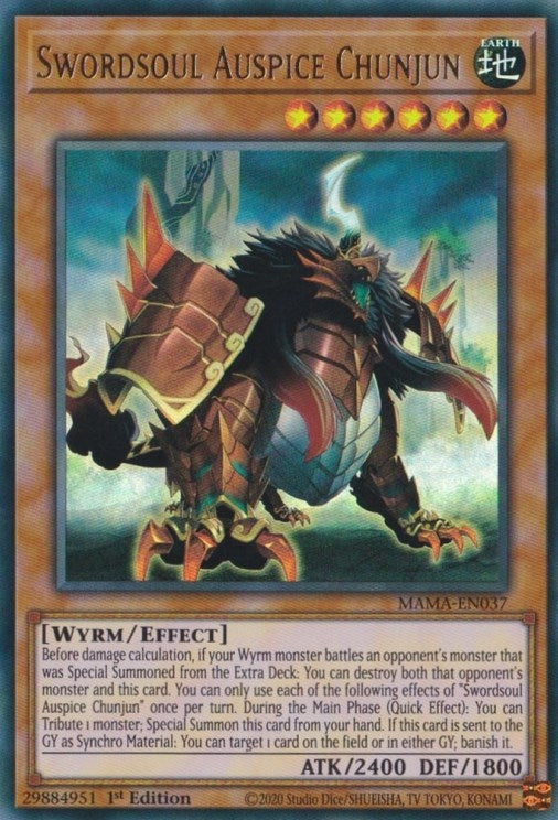 Image for Swordsoul Auspice Chunjun (MAMA-EN037) (MAMA) - YuGiOh