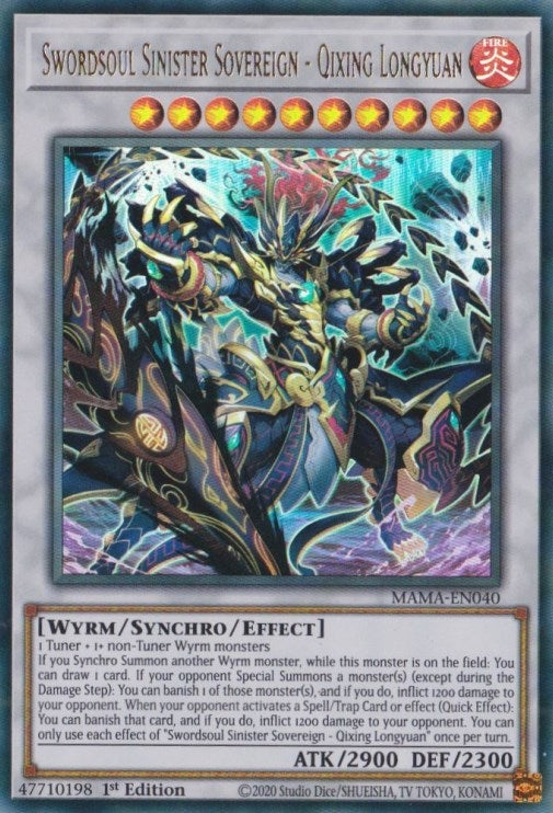 Image for Swordsoul Sinister Sovereign - Qixing Longyuan (MAMA-EN040) (MAMA) - YuGiOh