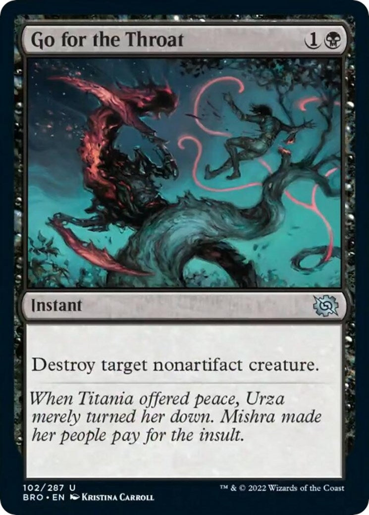 Image for Go for the Throat (102) (The Brothers' War) - Magic: The Gathering