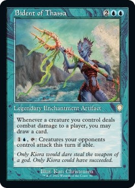 Image for Bident of Thassa (Retro Frame) (80) (The Brothers' War) - Magic: The Gathering