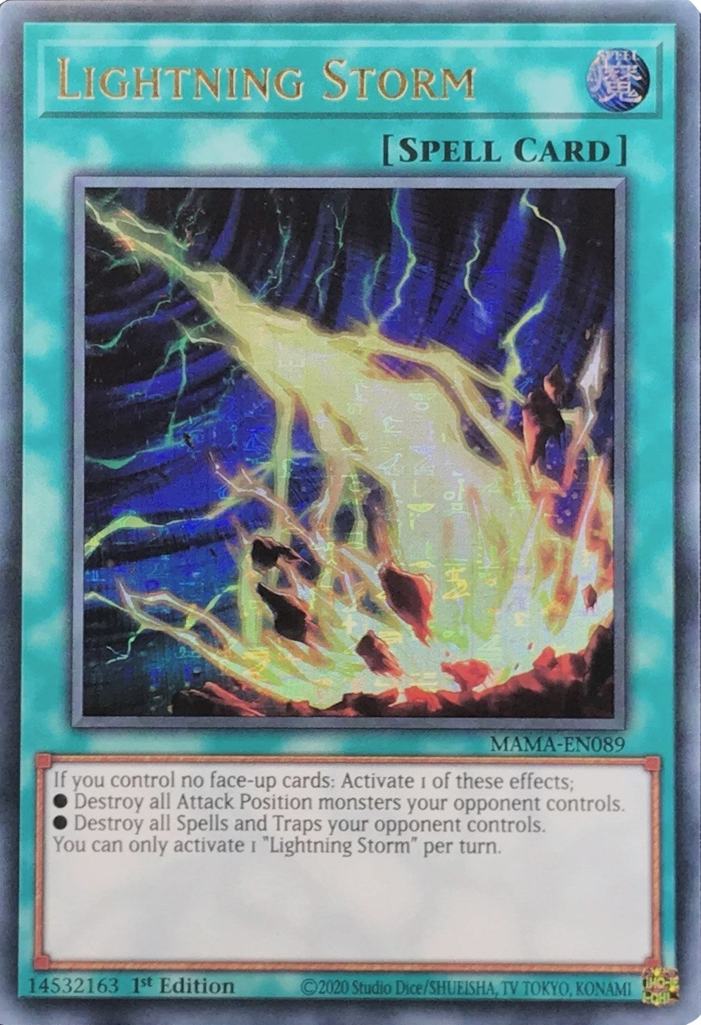 Image for Lightning Storm (Ultra Pharaoh's Rare) (MAMA-EN089) (MAMA) - YuGiOh