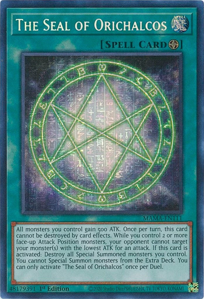 Image for The Seal of Orichalcos (Ultra Pharaoh's Rare) (MAMA-EN111) (MAMA) - YuGiOh