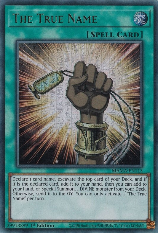Image for The True Name (Ultra Pharaoh's Rare) (MAMA-EN113) (MAMA) - YuGiOh