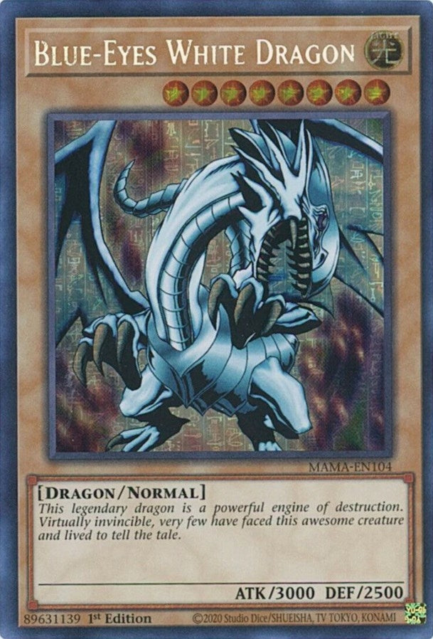 Image for Blue-Eyes White Dragon (Secret Pharaoh's Rare) (MAMA-EN104) (MAMA) - YuGiOh
