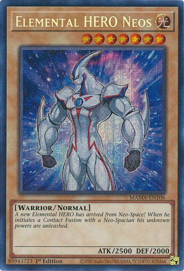 Image for Elemental HERO Neos (Secret Pharaoh's Rare) (MAMA-EN106) (MAMA) - YuGiOh