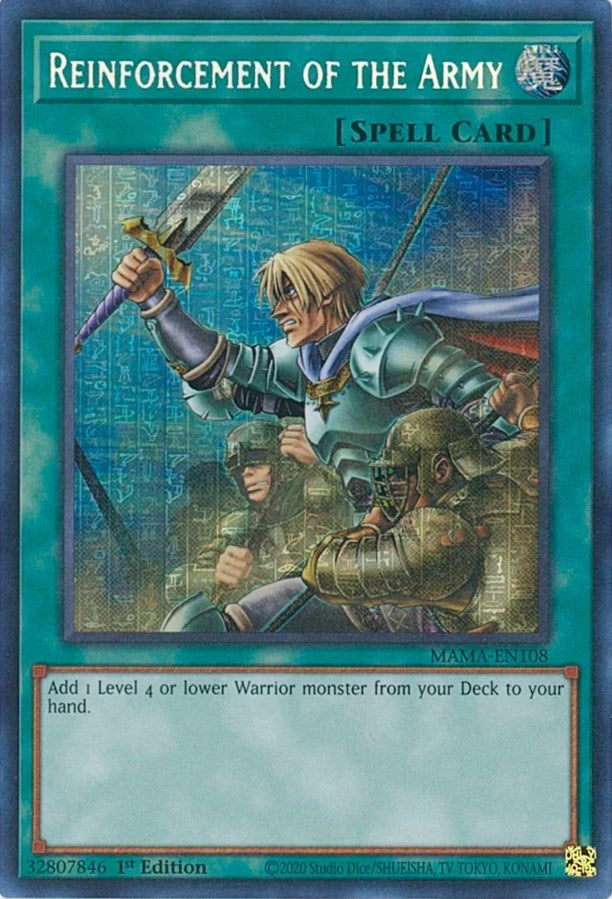 Image for Reinforcement of the Army (Secret Pharaoh's Rare) (MAMA-EN108) (MAMA) - YuGiOh