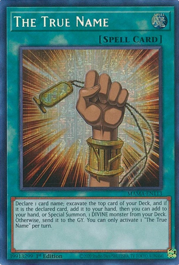 Image for The True Name (Secret Pharaoh's Rare) (MAMA-EN113) (MAMA) - YuGiOh