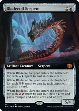 Image for Bladecoil Serpent (Extended Art) (361) (The Brothers' War) - Magic: The Gathering