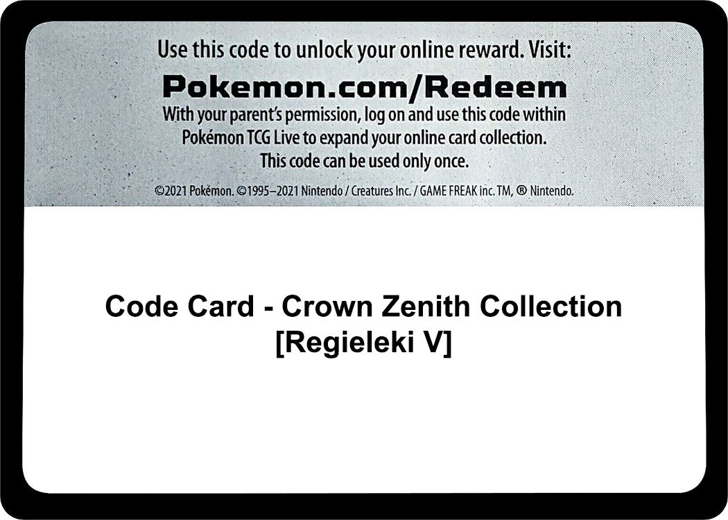 Image for Code Card - Crown Zenith Collection [Regieleki V] (CRZ) - Pokemon