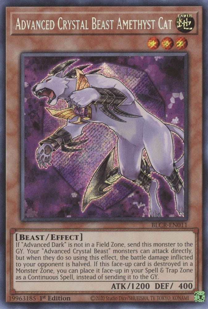 Image for Advanced Crystal Beast Amethyst Cat (BLCR-EN011) (BLCR) - YuGiOh