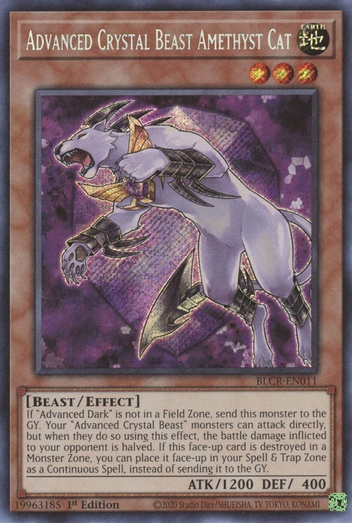 Image for Advanced Crystal Beast Amethyst Cat (BLCR-EN011) (BLCR) - YuGiOh