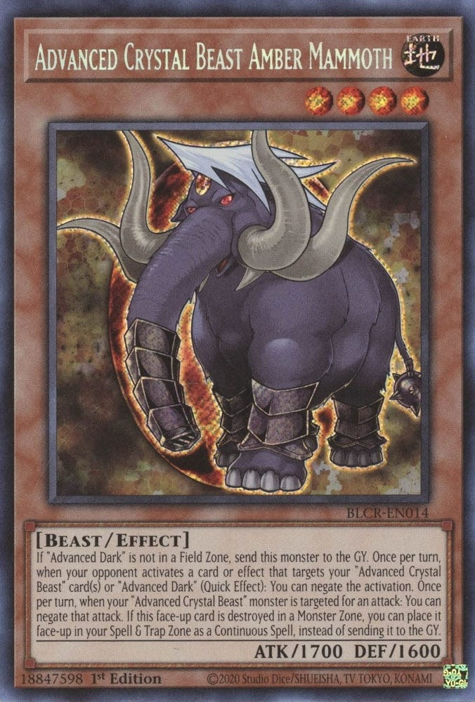 Image for Advanced Crystal Beast Amber Mammoth (BLCR-EN014) (BLCR) - YuGiOh