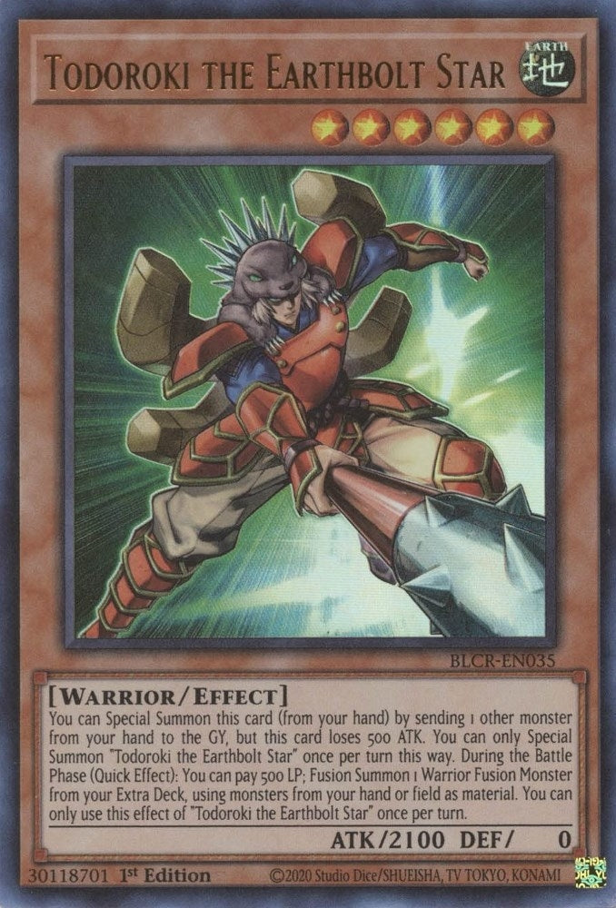 Image for Todoroki the Earthbolt Star (BLCR-EN035) (BLCR) - YuGiOh