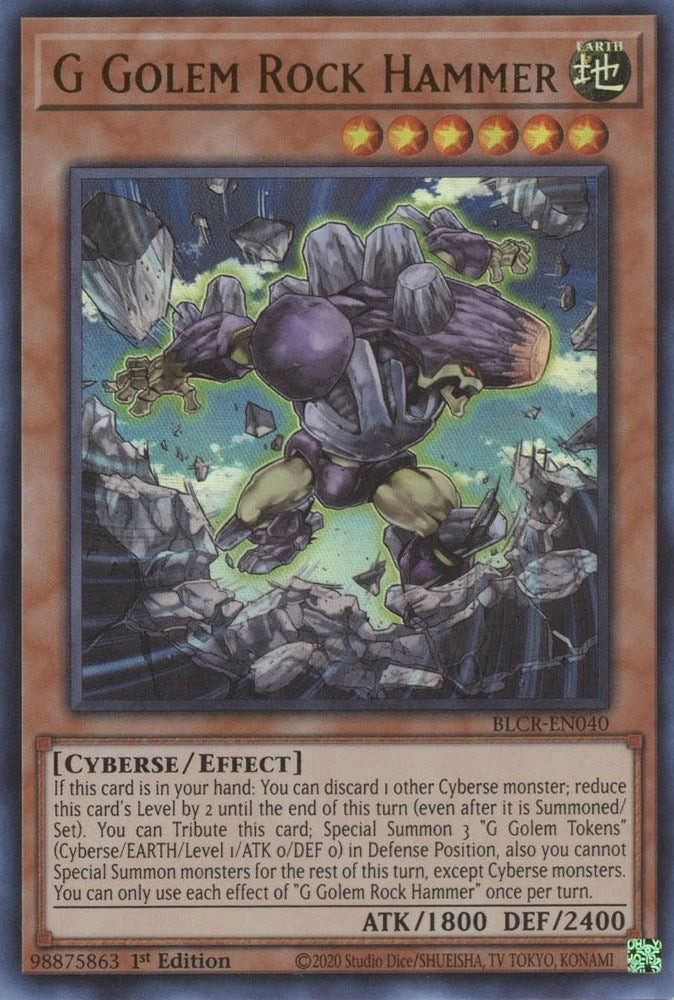 Image for G Golem Rock Hammer (BLCR-EN040) (BLCR) - YuGiOh