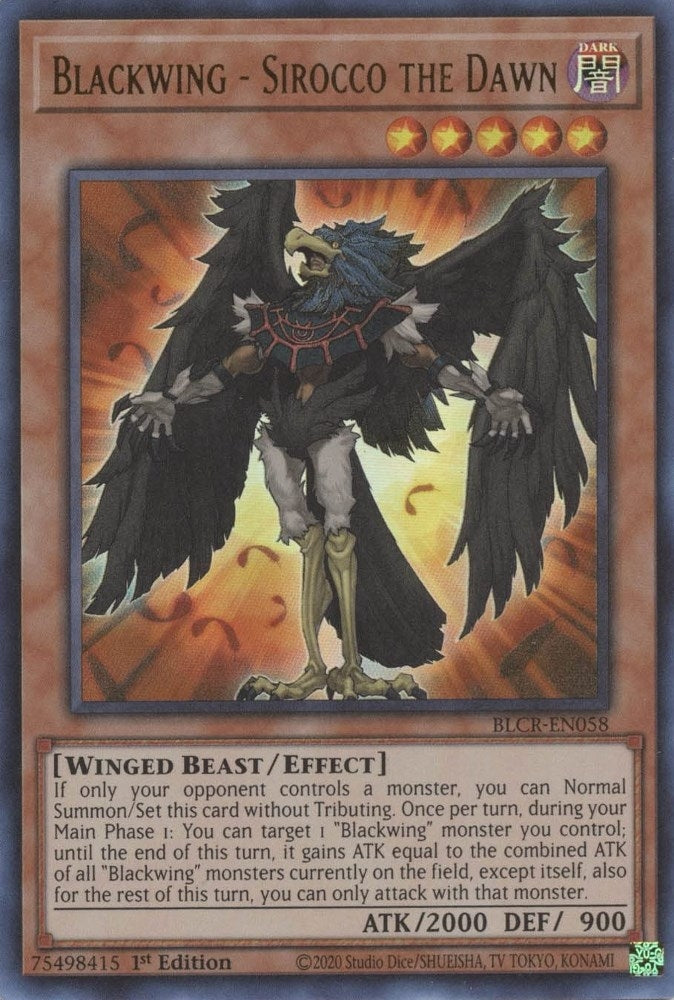 Image for Blackwing - Sirocco the Dawn (BLCR-EN058) (BLCR) - YuGiOh
